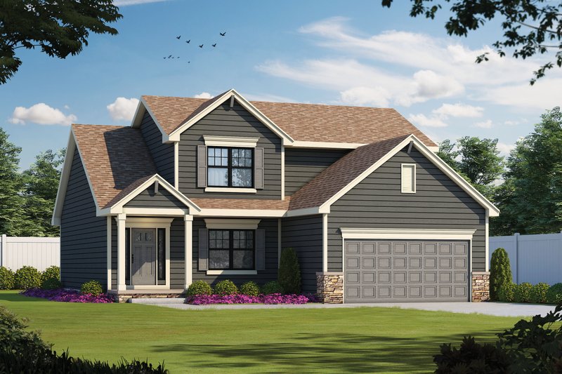 Home Plan - Traditional Exterior - Front Elevation Plan #20-2394