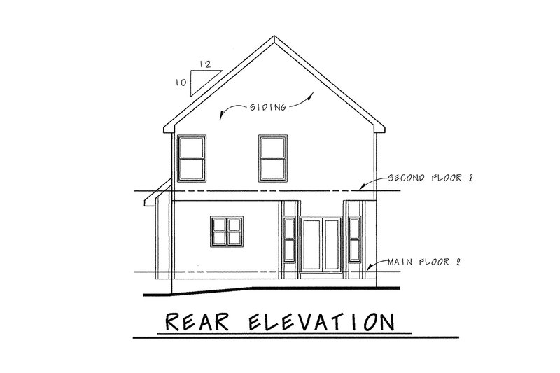 Dream House Plan - Exterior - Rear Elevation for Traditional House Plan #20-2621 - 3 bed, 2.5 bath