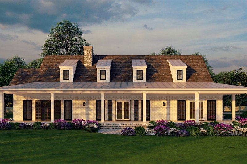 Architectural House Design - Exterior - Front Elevation 3 for Ranch House Plan #54-400 - 3 bed, 3.5 bath