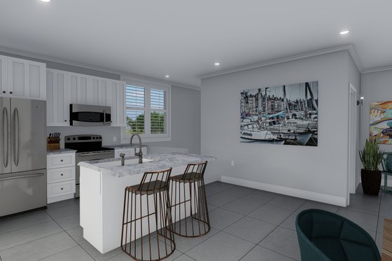 Interior - Kitchen for Traditional House Plan #1060-76 - 1 bed, 2.5 bath