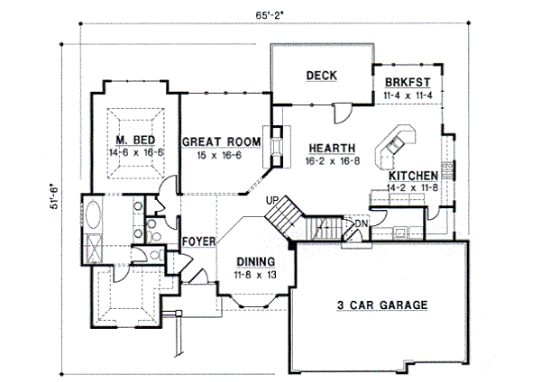 Traditional Floor Plan - Main Floor Plan #67-433