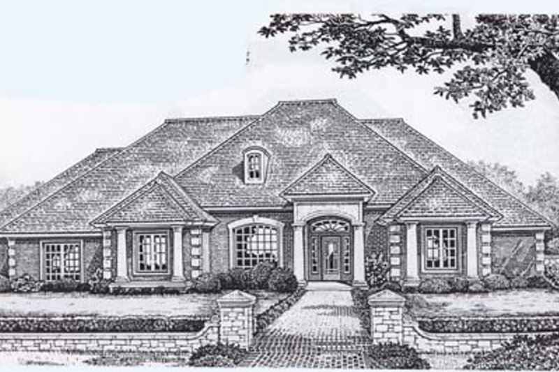 Traditional Style House Plan - 3 Beds 2.5 Baths 2606 Sq/Ft Plan #310-853
