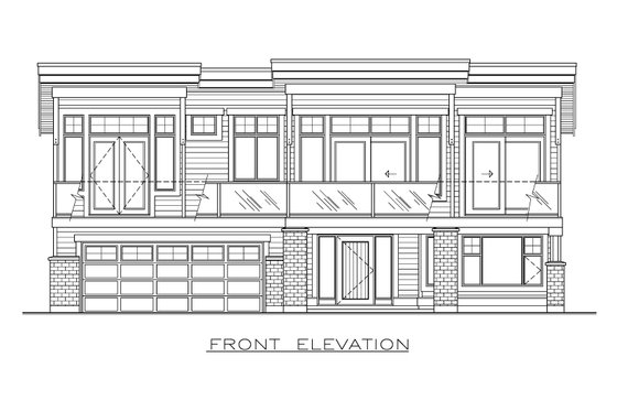 Exterior - Front Elevation 3 for Beach House Plan #1100-27 - 3 bed, 3 bath
