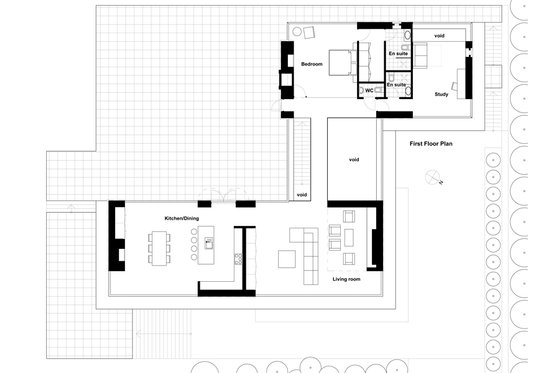 Floor Plan - Upper Floor for Modern House Plan #520-5 - 3 bed, 4 bath