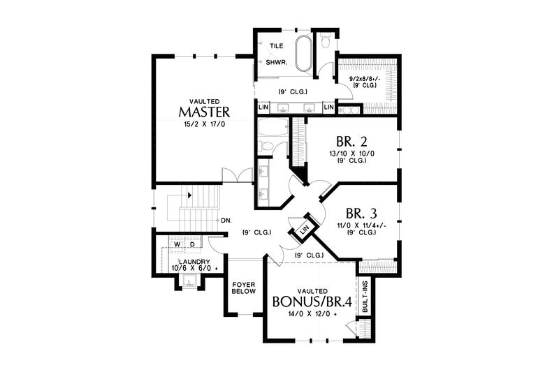 Dream House Plan - Floor Plan - Upper Floor for Contemporary House Plan #48-1035 - 4 bed, 2.5 bath
