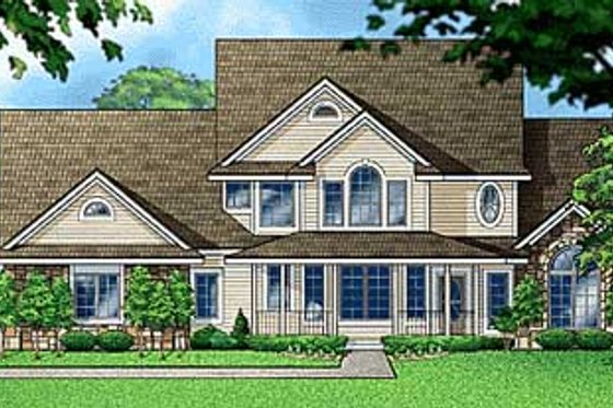 Exterior - Front Elevation for Traditional House Plan #67-560 - 4 bed, 3.5 bath
