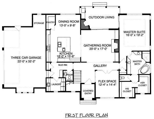 European Floor Plan - Main Floor Plan #413-799