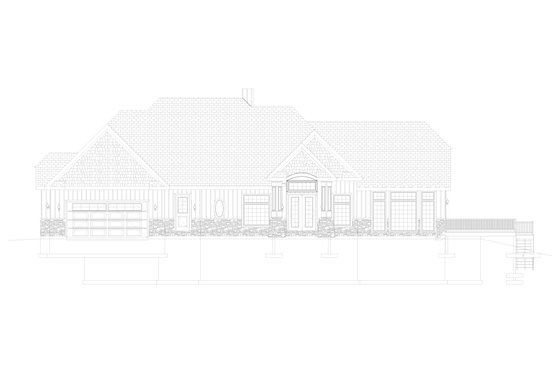 Exterior - Front Elevation 4 for European House Plan #1060-75 - 3 bed, 3.5 bath