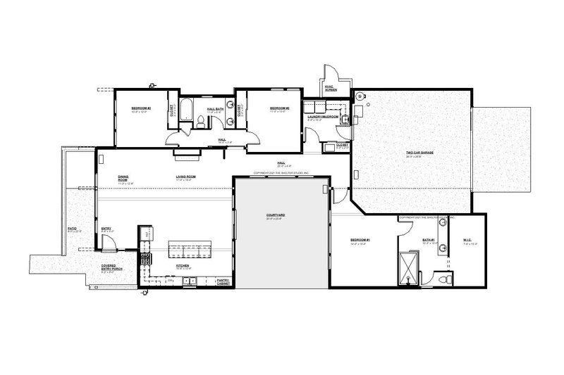 Dream House Plan - Floor Plan - Main Floor for Modern House Plan #895-139 - 3 bed, 2 bath