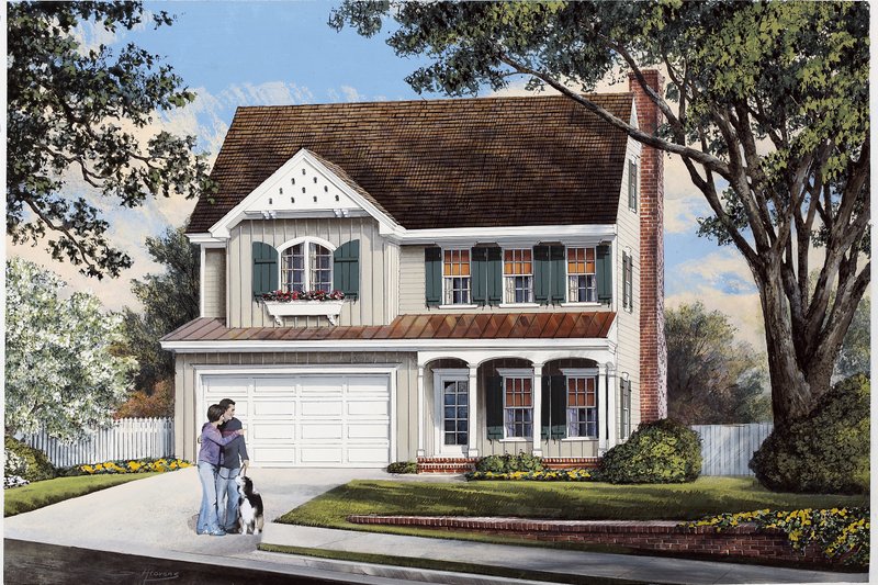 Home Plan - Cottage Exterior - Front Elevation Plan #137-268