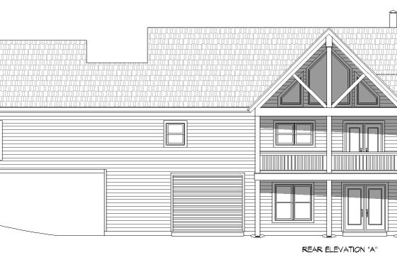 Exterior - Rear Elevation for Country House Plan #932-605 - 3 bed, 3 bath