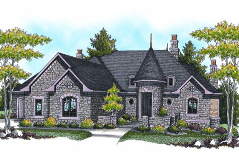 House Plan Design - European Exterior - Front Elevation Plan #70-961