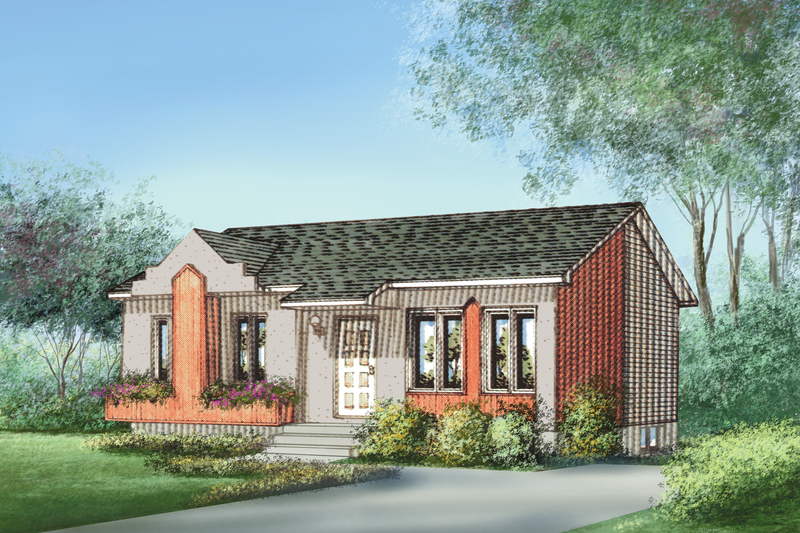Architectural House Design - Cottage Exterior - Front Elevation Plan #25-4847