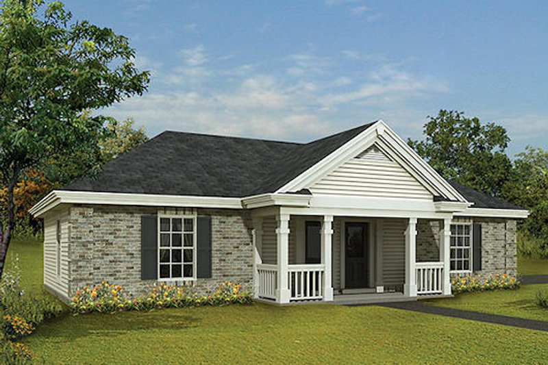 Home Plan - Cottage Exterior - Front Elevation Plan #57-320