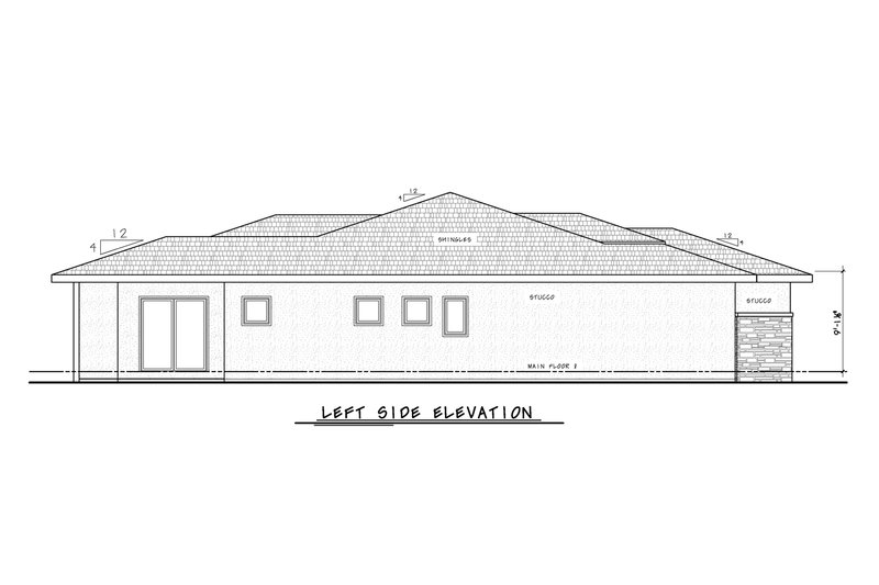 Home Plan - Exterior - Other Elevation for Modern House Plan #20-2496 - 3 bed, 3 bath