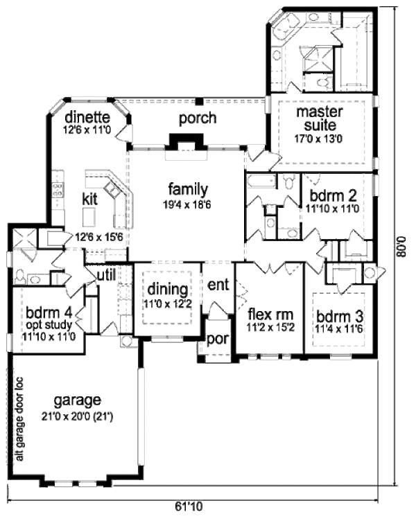 Traditional Floor Plan - Main Floor Plan #84-274