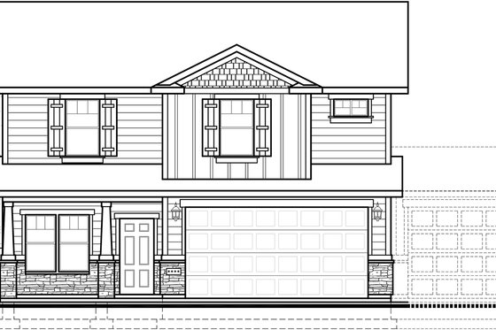 Exterior - Front Elevation 3 for Traditional House Plan #1073-9 - 4 bed, 3.5 bath
