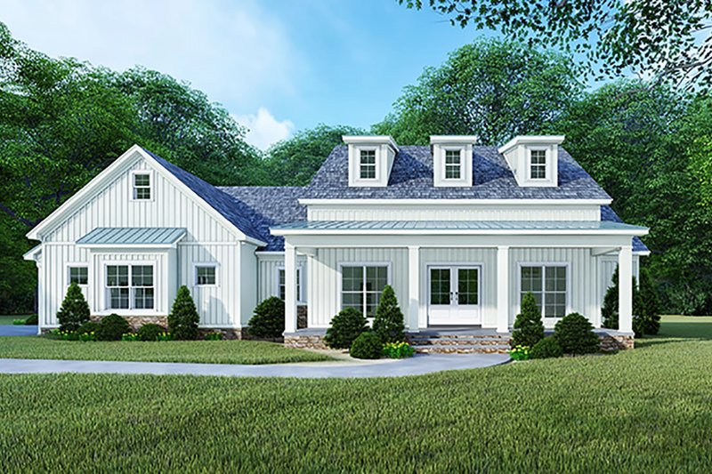 Architectural House Design - Country Exterior - Front Elevation Plan #923-122