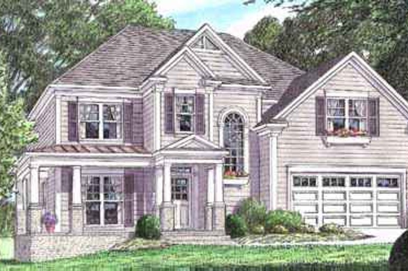Dream House Plan - Traditional Exterior - Front Elevation Plan #34-156