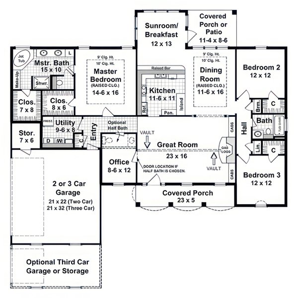 Country Floor Plan - Main Floor Plan #21-611