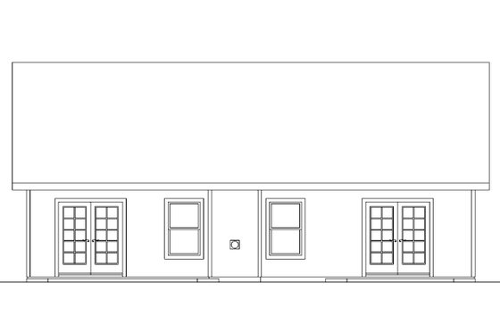 Exterior - Rear Elevation for Modern House Plan #124-568 - 3 bed, 2.5 bath