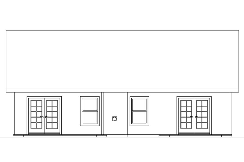 Home Plan - Exterior - Rear Elevation for Modern House Plan #124-568 - 3 bed, 2.5 bath