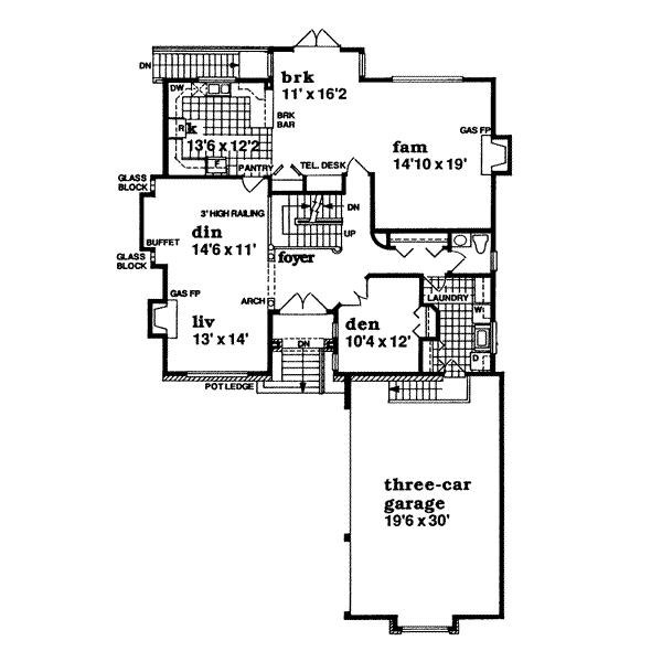 European Floor Plan - Main Floor Plan #47-485