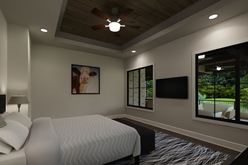 Home Plan - Interior - Master Bedroom for Tudor House Plan #1069-37 - 2 bed, 2.5 bath