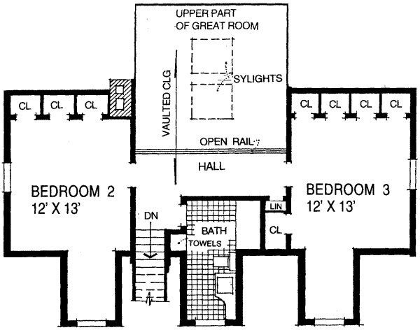 Home Plan - Country Floor Plan - Upper Floor Plan #315-104