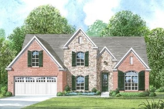 Exterior - Front Elevation for European House Plan #424-173 - 4 bed, 2 bath