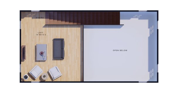Architectural House Design - Contemporary Floor Plan - Upper Floor Plan #1110-1