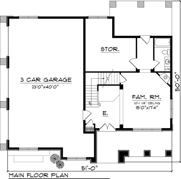House Design - Bungalow Floor Plan - Main Floor Plan #70-1058