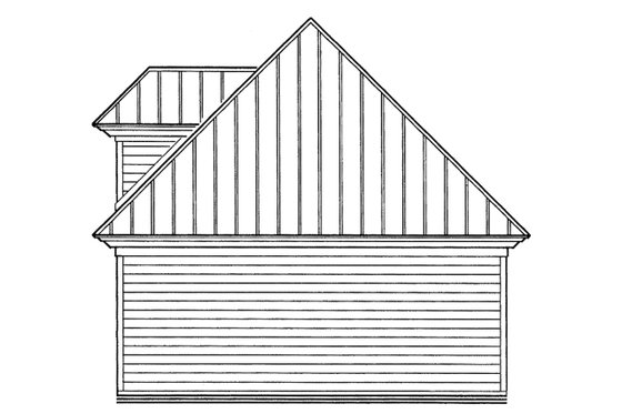 Exterior - Rear Elevation for Country House Plan #930-82, 0 bath