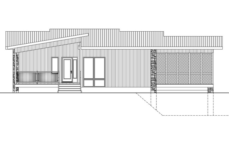 House Design - 1500 square foot modern 3 bedroom 2 bath house plan
