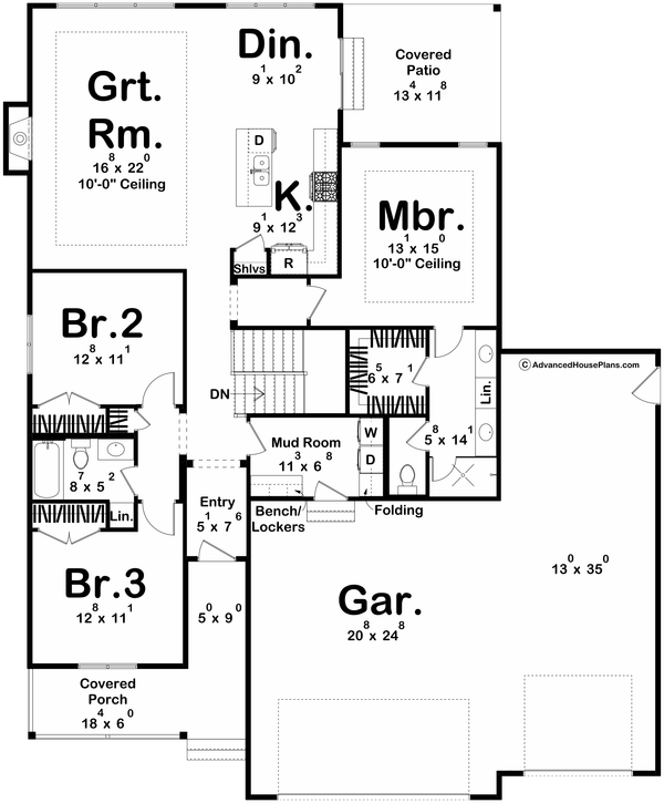 Dream House Plan - Modern Floor Plan - Main Floor Plan #455-556
