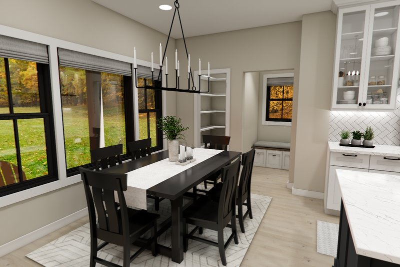 House Blueprint - Interior - Dining Room for Bungalow House Plan #51-1384 - 4 bed, 3.5 bath