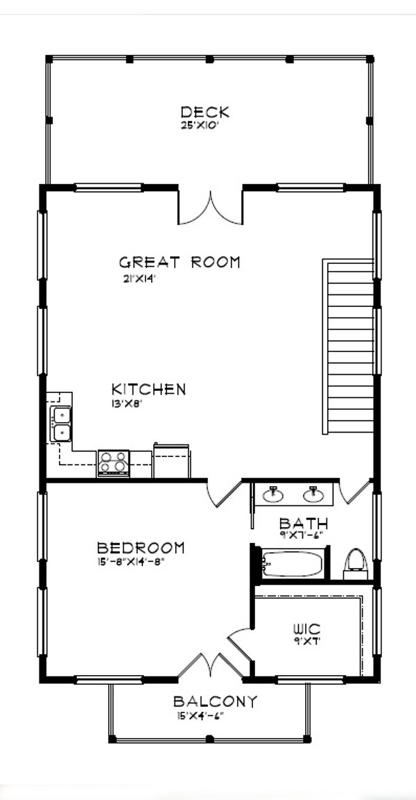 Barndominium Floor Plan - Upper Floor Plan #515-50