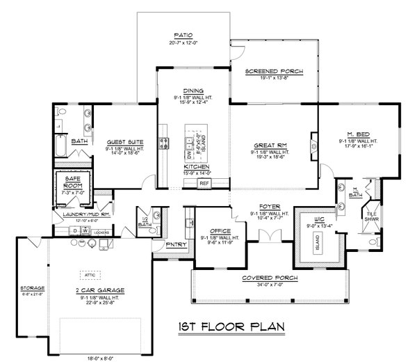 House Blueprint - Farmhouse Floor Plan - Main Floor Plan #1064-416