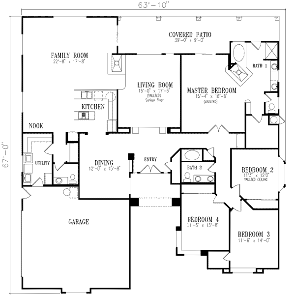 Home Plan - Mediterranean Floor Plan - Main Floor Plan #1-681