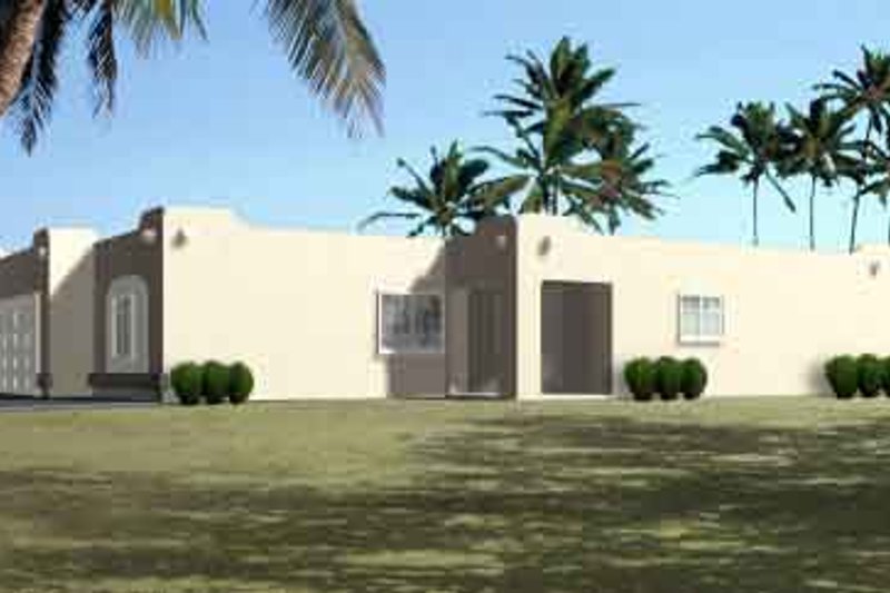 Dream House Plan - Adobe / Southwestern Exterior - Front Elevation Plan #1-1409