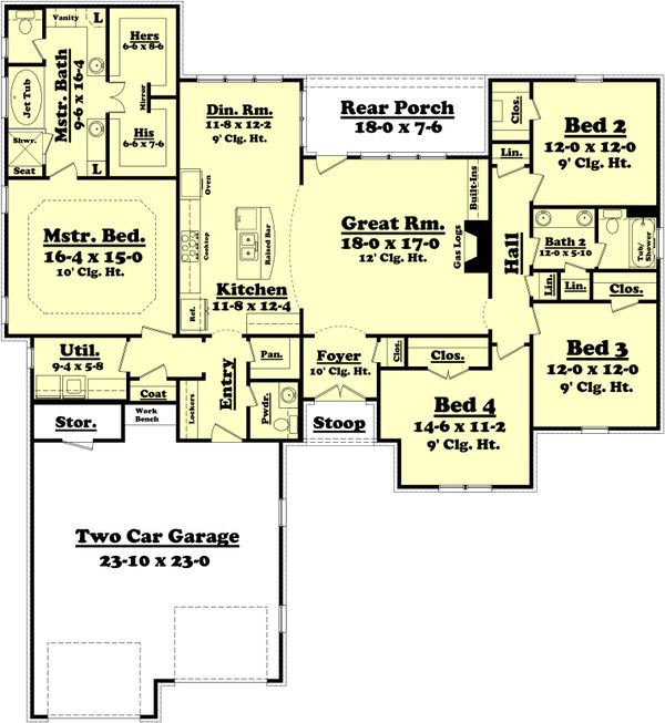 Traditional Floor Plan - Main Floor Plan #430-75