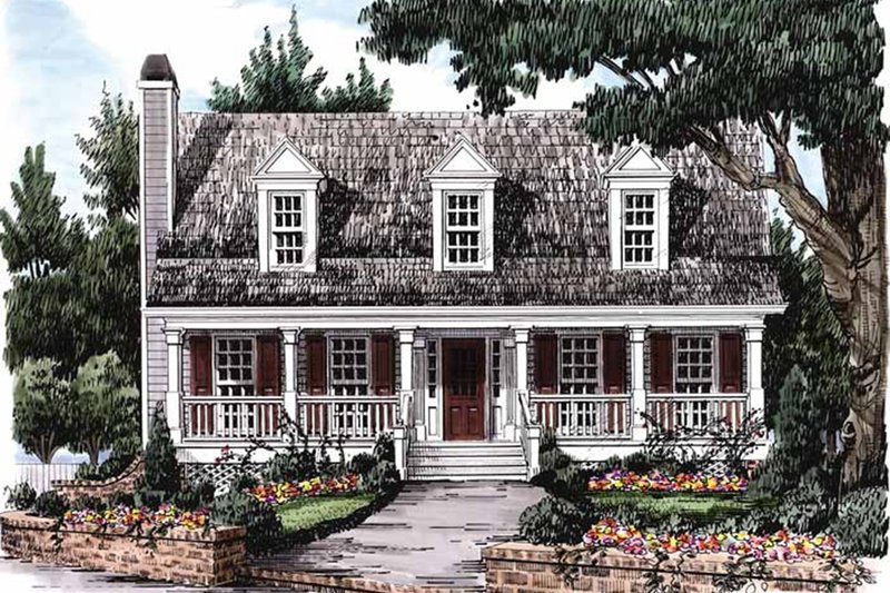 Architectural House Design - Country Exterior - Front Elevation Plan #927-36