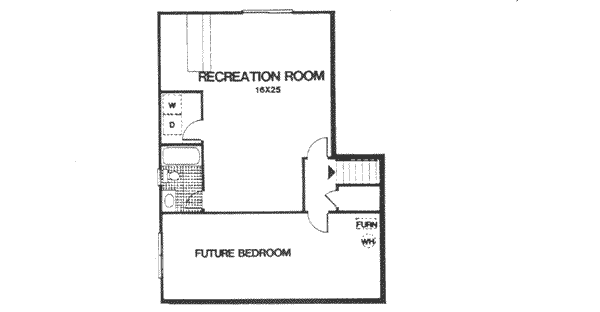 Traditional Floor Plan - Lower Floor Plan #30-190