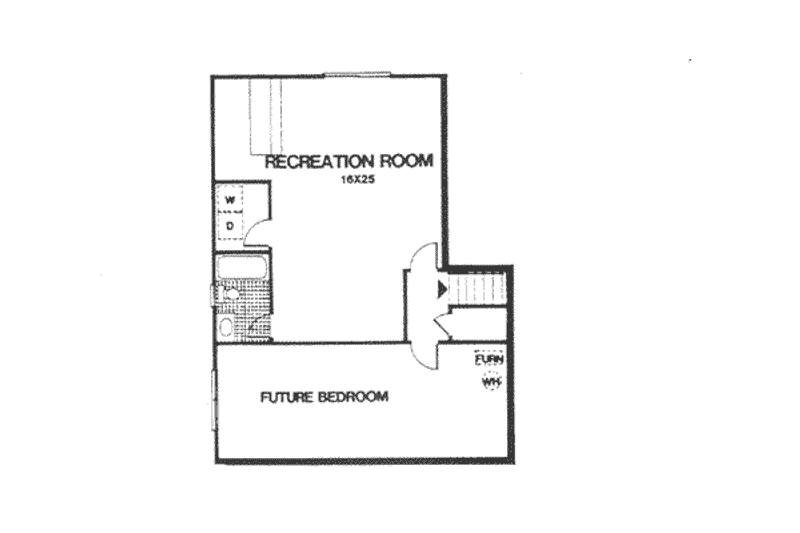 House Plan Design - Floor Plan - Lower Floor for Traditional House Plan #30-190 - 3 bed, 2.5 bath