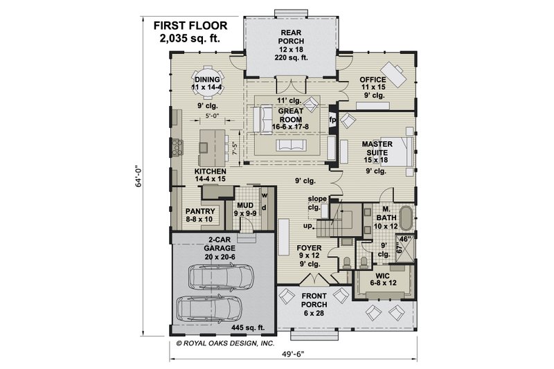 Farmhouse Style House Plan - 4 Beds 3.5 Baths 3135 Sq/Ft Plan #51-1213 ...