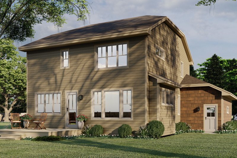 Dream House Plan - Exterior - Rear Elevation 2 for Traditional House Plan #51-1190 - 4 bed, 2.5 bath