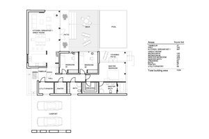 Floor Plan - Main Floor for Modern House Plan #552-2 - 3 bed, 2 bath