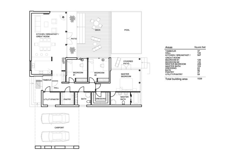 Modern Style House Plan - 3 Beds 2 Baths 1539 Sq/Ft Plan #552-2 ...