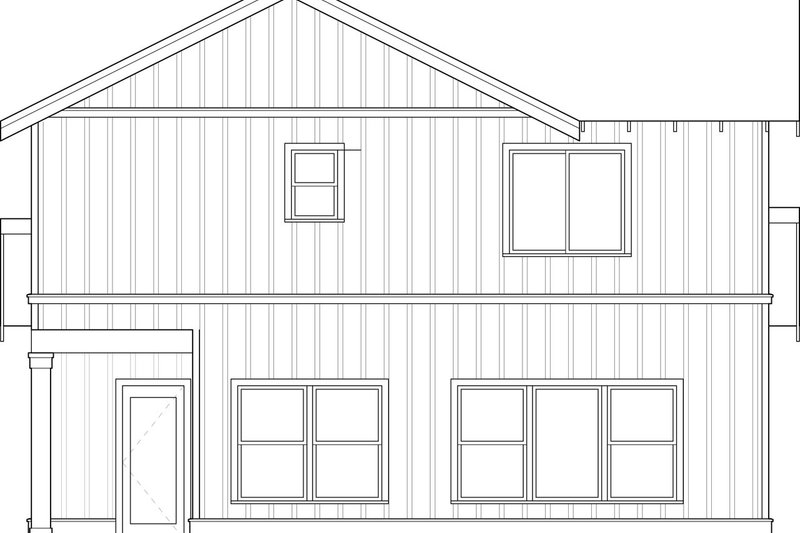 Home Plan - Exterior - Rear Elevation for Traditional House Plan #895-42 - 3 bed, 2.5 bath