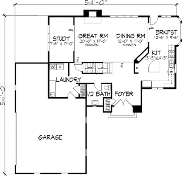 European Floor Plan - Main Floor Plan #320-298